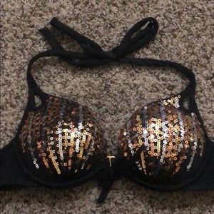 Victoria’s Secret 32A Sequined Push Up Bikini Top